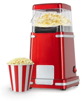 Heißluft-Popcornmaschine 1200 W, ohne Fett/Öl, rot