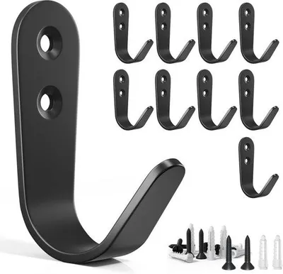 Produktbild von Famanu Wandhaken Set 10 Stück - Schwarz