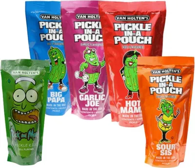 Produktbild von 5x Van Holten's Pickle – Pickle Rick, Sour Sis, Hot Mama, Garlic Joe & Big Papa – – 5 x Einzelverpackt+Heartforcards Versandschutz