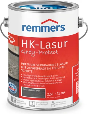 Produktbild von Remmers HK-Lasur 3in1 Grey-Protect anthrazitgrau (FT-20928) 2,5 l, Holzlasur aussen