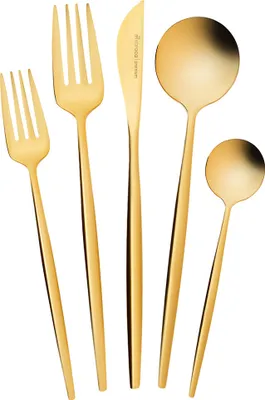 Produktbild von Karaca Orion Shiny Gold 30 Teiliges Besteckset Messer