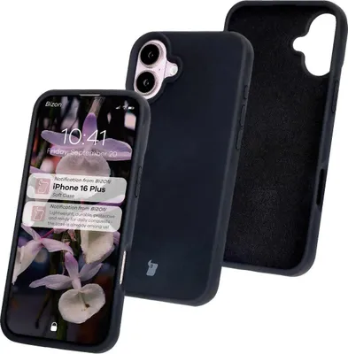 Produktbild von Bizon Soft Case für iPhone 16 Plus, Schwarz
