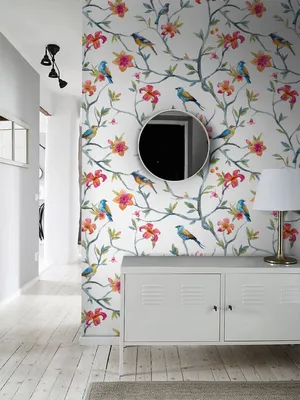 Produktbild von Coloray Fototapete 312x219 cm An Einer Wand Latex Latextapete - Birds Blumen