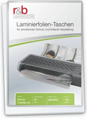 Produktbild von 100 Laminierfolien glänzend für A4 75 micron