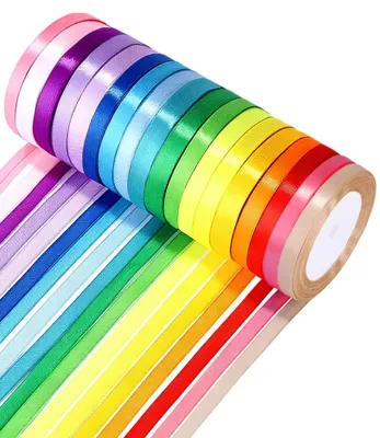 Satijnen Linten, 18 Farben, 22 m x 10 mm, Polyester
