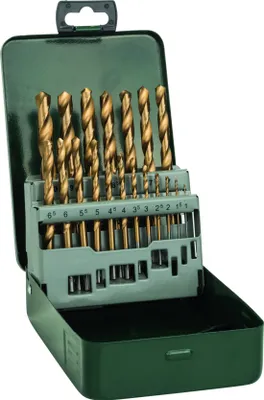 Produktbild von Metallbohrer-Set HSS-TiN, 19-teilig, 1 - 10 mm, Metallkassette