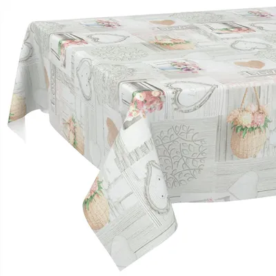 Obrázek produktu pro Ubrousek na stůl, rozměry 220 x 140 cm, motiv "Venkovské květiny", vhodný do kuchyně