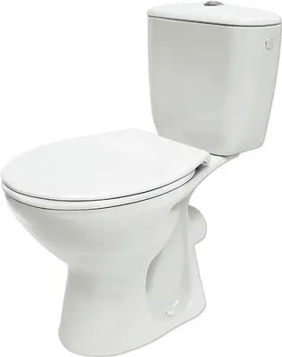 Produktbild von form&style WC-Kombination Set NEGOS Tiefspüler mit Spülrand Abgang waagerecht weiß glänzend mit WC-Sitz