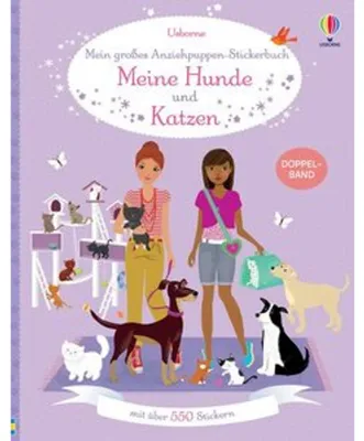 Immagine prodotto di Mein großes Anziehpuppen-Stickerbuch: Meine Hunde und Katzen
