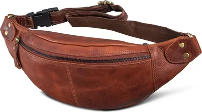 Produktbild von ROYALZ "Miami" Leder Hüfttasche Damen Herren Bauchtasche Uni Gürteltasche Vintage Look Brusttasche Cross Body Bag