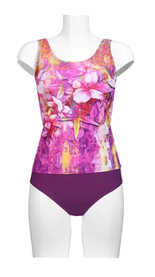 Produktbild von Pacific Fashion Tankini, Multicolor Flieder-Rosé, platzierter Print, 31100, Größe 48 B
