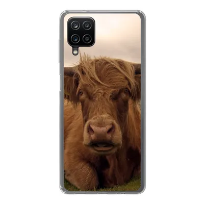 Produktbild von MuchoWow® Handyhülle Schutzhülle Hülle für Samsung Galaxy A12 Schottischer Highlander - Tiere - Berg Silikon Softcase Handy Hülle - Bild