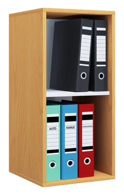 Zdjęcie produktu dla Drewniana półka stojąca | przestrzenna szafka na dokumenty | Wymiary ok. H. 74 x W. 35 x D. 37 cm | Elegancka półka | Półka biurowa – Lona I 2f