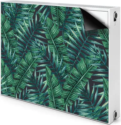 Produktbild von Magnet Radiator Magnet Mat Heizkörper Heizung Verkleidung Abdeckung 100x60 cm - Tropisch, Blätter
