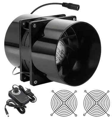 Productafbeelding van DC 12 V Buisventilator, 100 mm Axiale Ventilator, Regelbare Badkamerventilator
