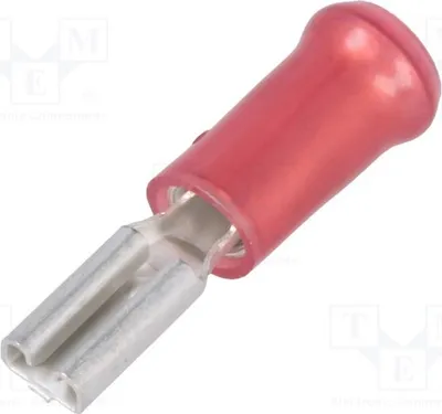 Productafbeelding van 2x Aansluitklem: plat, voor damesaansluiting, 0,3÷1,5mm², 0,5mm, 2,8mm, geïsoleerd, artikelnummer 165565-2, geïsoleerde connector