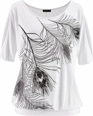 Produktbild von LASCANA Strandshirt weiß-bedruckt Größe 32/34