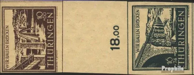 Produktbild von Briefmarken Sowjetische Zone (All.Bes.) 1946 Mi SZd1 postfrisch Wiederaufbau