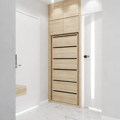 Image de Armoire à chaussures pour l'entrée | Étagère à chaussures modulaire | Armoire avec espace de rangement pour les chaussures | Banc à chaussures avec abattant Chêne Sonoma Commode à chaussures
