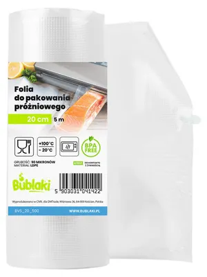 Zdjęcie produktu dla Folia do pakowania próżniowego Bublaki 20cm x 5m