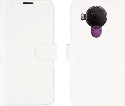 Produktbild von Mobigear Classic Schutzhülle für Nokia 5.4 – Klapphülle/Etui mit Geldbörsenfunktion – Weiß