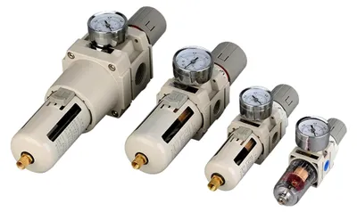 Produktbild von Druckregelfilter AW5000-10 mit großem Durchmesser und Öl-Wasser-Abscheider
