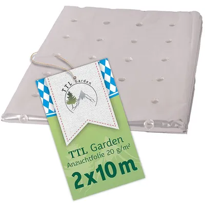 Produktbild von TTL GARDEN PE Frühbeetfolie 10x2m gelocht 20g/m² Folientunnel Gartenfolie