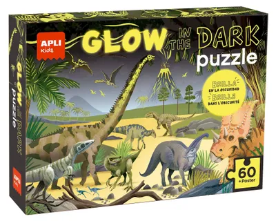Immagine prodotto di Apli Dinosauro fosforescente Puzzle 60 pezzi giallo giallo taglia unica