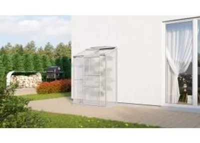 Produktbild von Vitavia Anlehn-Gewächshaus "Styx 900" aluminium eloxiert 0,9 m² 4 mm HKP