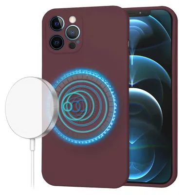 Zdjęcie produktu dla Techsuit SoftFlex MagSafe etui na iPhone 12 Pro Max – śliwkowo-czerwone
