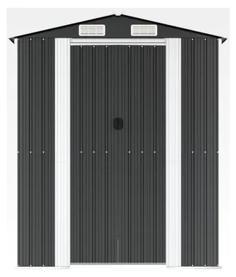 Produktbild von Gartengeräteschuppen Anthrazit aus verzinktem Stahl 192x357x223 cm