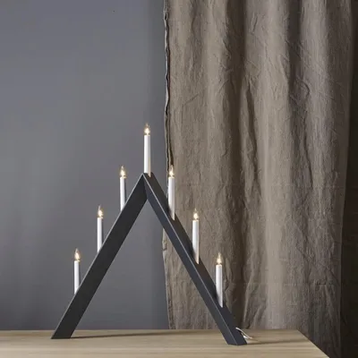 Produktbild von Star Trading 219-87, Leichte Dekorationsfigur, Grau, IP20, Weiß, 7 Glühbirne(n), E10
