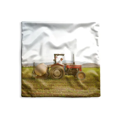 Obrázek produktu pro MuchoWow® Povlak na polštář - 40x40 - Traktor - Farmář - Hory - Dekorační povlak na polštář