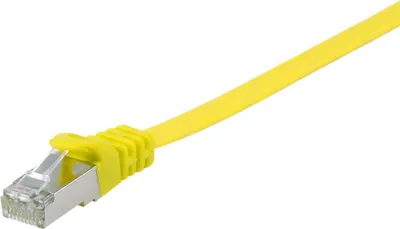 Produktbild von Equip Cat.6A U/FTP Flat Patchkabel, 10m, Gelb, 10 m, Cat6a, U/FTP (STP), RJ-45, RJ-45, Gelb