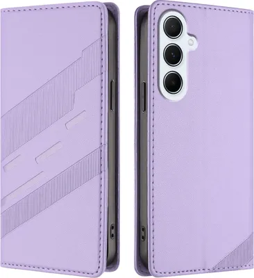 Produktbild von Hülle für Samsung Galaxy A26 5G, Kunstleder Brieftaschen Handyhülle mit Kartenfach und Standfunktion Violett