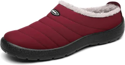 Immagine prodotto di Pantofole unisex invernali, foderate e impermeabili, rosse, taglia 40 EU
