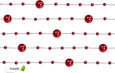 Produktbild von Perlengirlande 5St. x 1,3m, Farbe:rot 14