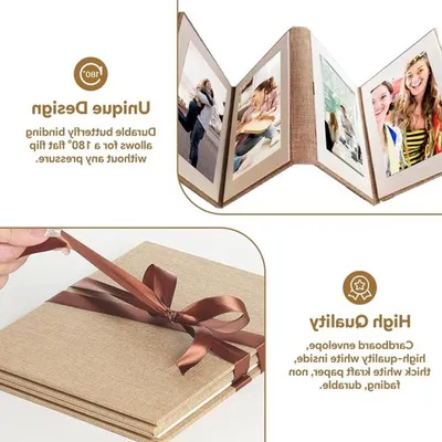 Selbstgestaltendes Fotoalbum zum Einkleben von Fotos, ideal für Hochzeiten, Valentinstag und Jubiläen
