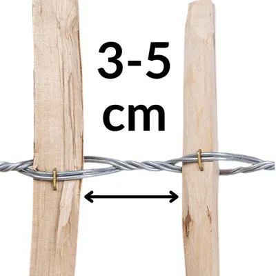 Zdjęcie produktu dla Creative Home Płot Leszczynowy Sztachetowy | 35 cm Wysokości i 5 m Długości | Płotek Rolowany | Rozstaw Listewek 3-5 cm | Idealny jako Obrzeże do Kwiatów | Ogrodowy Płotek z Drewna Orzechowego