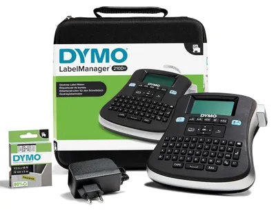 Obrázok produktu pre DYMO LabelManager ™ 210D QWERTZ Kitcase, QWERTZ, Tepelný prenos, 180 x 180 DPI, 12 mm/s, Čierna, Šedá
