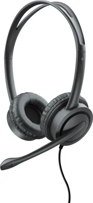 Produktbild von Trust Mauro Stereo Wired USB Kopfhörer mit Mikrofon Schwarz für PC Musik und Anrufe
