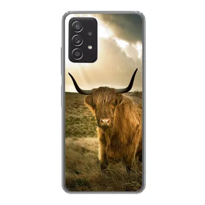 Produktbild von MuchoWow® Handyhülle Schutzhülle Hülle für Samsung Galaxy A53 5G Schottischer Hochländer - Sonne - Tiere Silikon Softcase Handy Hülle - Schutzabdeckung