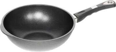 Induktions-Wok 32 cm, 2,8 l, Aluminium, schwarz