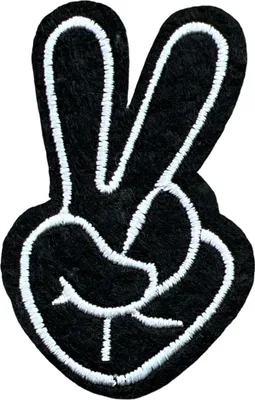 Produktbild von Friedensfinger-Emblem zum Aufbügeln