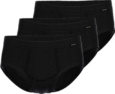 Produktbild von AMMANN Herren Slip 3er Pack - Jeans, Eingriff, Weichbund, Baumwollmischung Anthrazit 4XL
