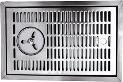 Produktbild von Tropfblech, Abtropfblech, Tropfschale - CNS zum Einlassen für Gläserdusche, 480 x 313 mm
