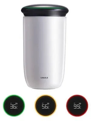 Obrázok produktu pre UMAX Smart Bottle Cooling Cup C2 White/ upozornenie na pitie/ objem 220 ml/ 30 dní prevádzky/ USB/ oceľ