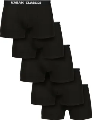 Image de Short pour homme Urban Classics Organic Boxer Shorts, lot de 5 (noir+noir+noir+noir+noir) - XL