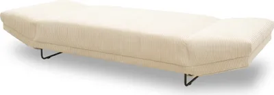 Produktbild von DOMO Collection Liege 700 001 FK Liege mit Schlaffunktion, verstellbare Armlehnen, mit Federkern, Schlafcouch, Microfaser / Cord creme, 250 cm