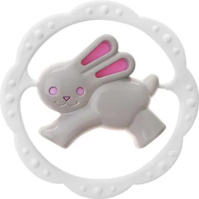 Produktbild von Rassel Hase grau - rosa / Tullo